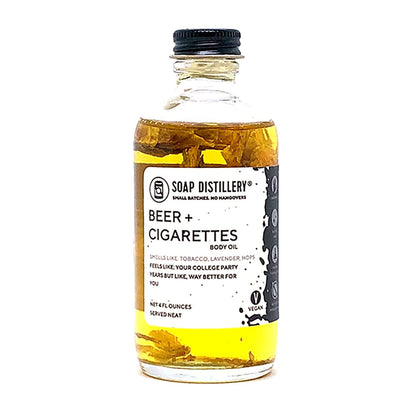 Soap Distillery Body Oil - Beer + Cigarettes